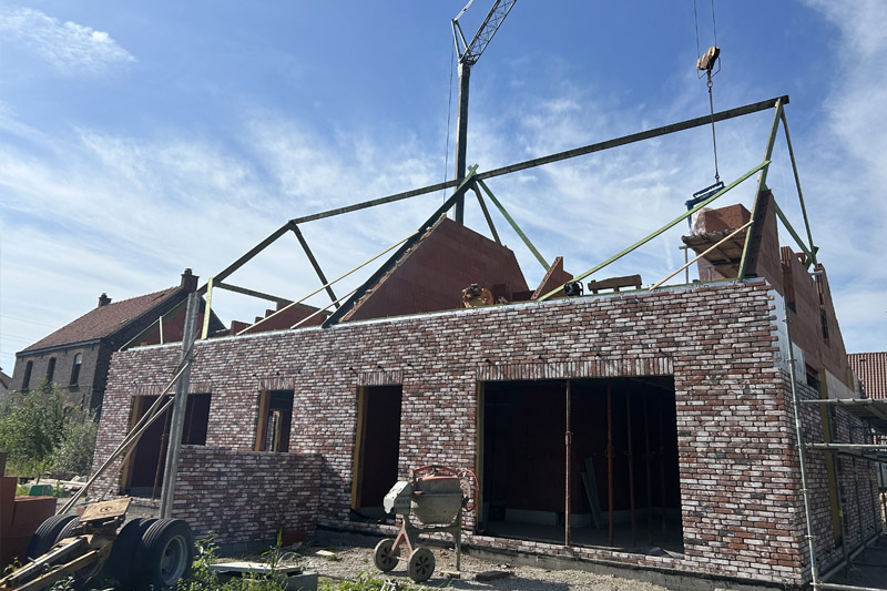 Dakconstructies voor koppelwoningen in Mullem