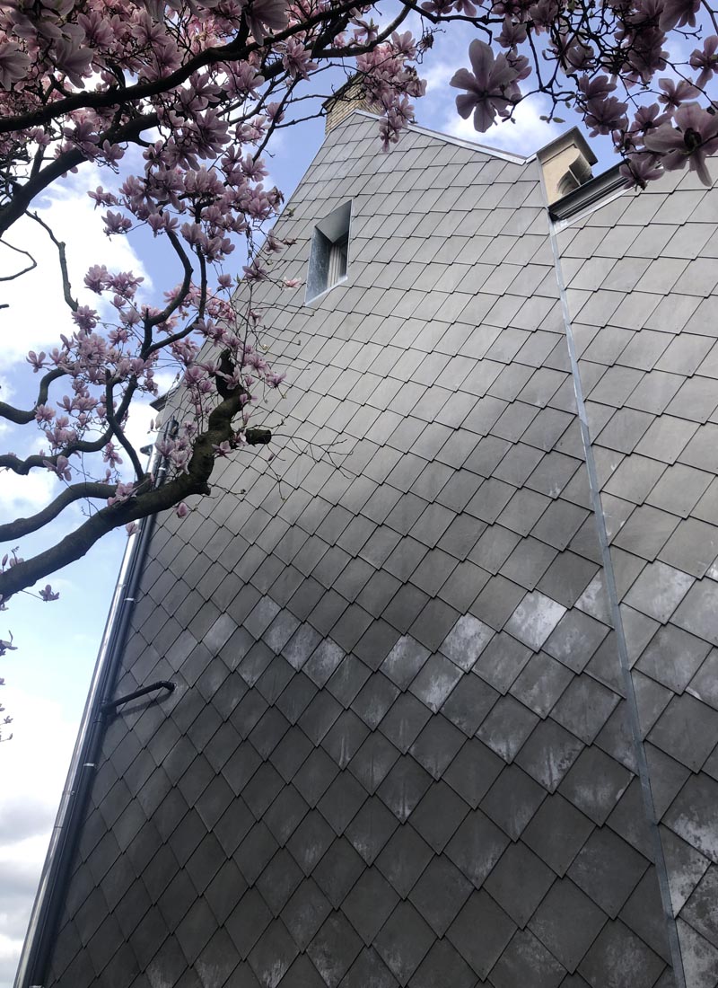 Gevelbekleding met Leien te Wortegem