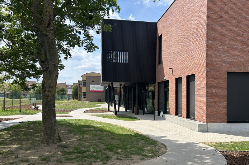 GO-school in Kuurne met houtskeletconstructie