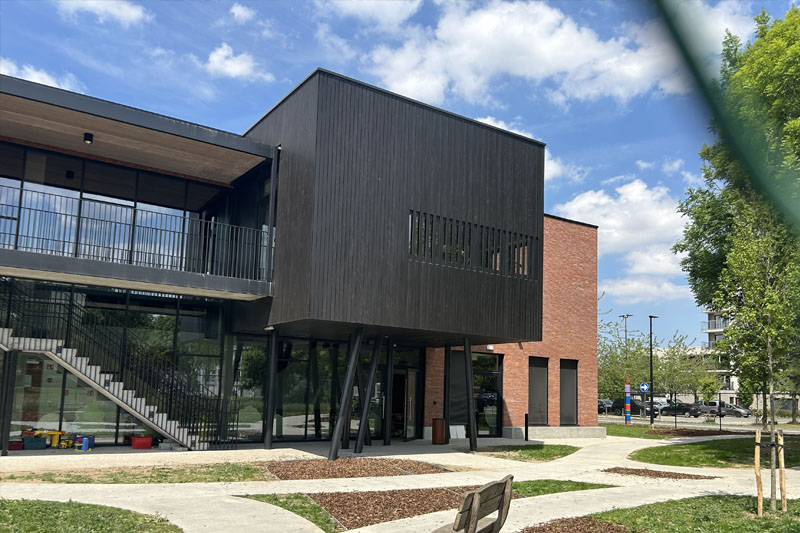 GO-school in Kuurne met houtskeletconstructie